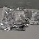 Snowkingdom 13 x 72 Inches Glitter Disco Party Table Runner Mirror Silver Runner Retro 70s 80s Theme Disco Ball Table Decorations Birthday Bachelorette Dance Party Supplies