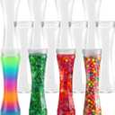 Empty Plastic Sensory Bottles with Lids Reusable Clear Plastic Sensory Water Bottles Bulk for DIY Crafts Handmade Party Decoration (Hourglass)