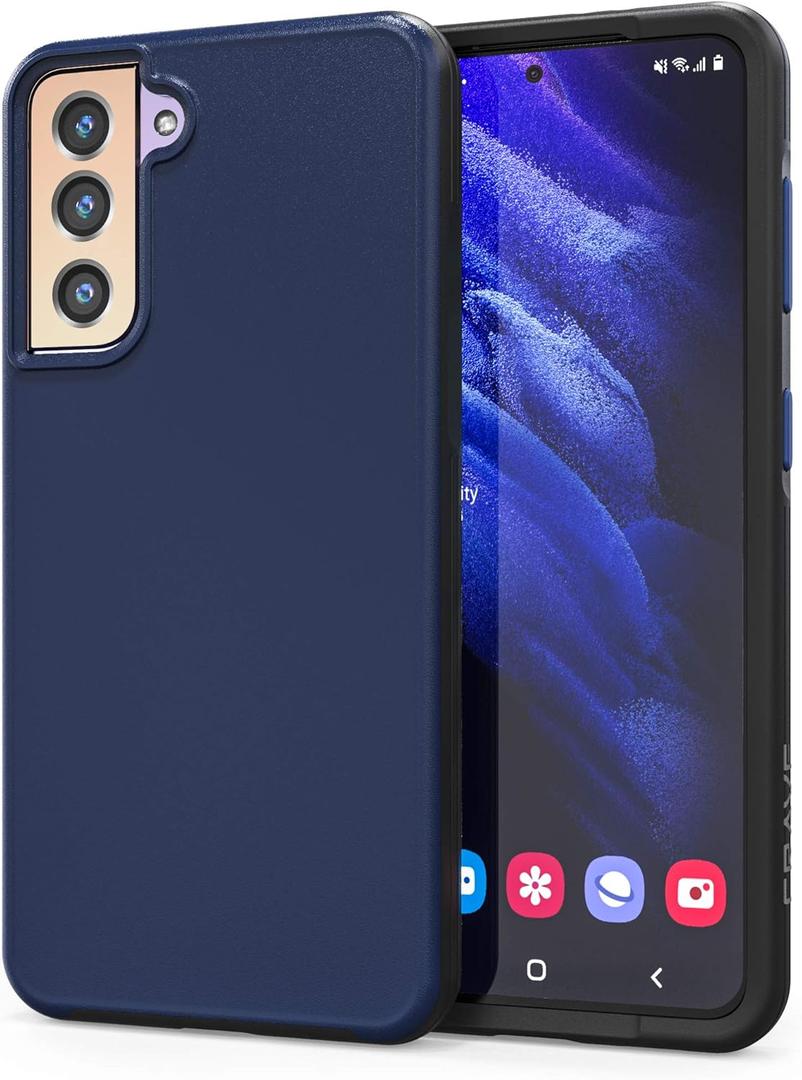 Crave Slim Guard for Galaxy S21 Case, Shockproof Case for Samsung Galaxy S21, S21 5G (6.2 inch) - Navy