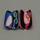 Kids Swim Goggles Age 2-6, Toddler Goggles No Hair Pull,Child Goggles Padded HeadBand (2pk Fish - Rainbow & Blue)