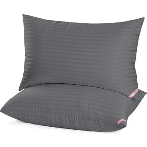 EIUE Bed Pillows for Sleeping 2 Pack Queen Size 20 x 30 InchesSuper Soft Down Alternative Microfiber Filled Pillows,Pillows for Side and Back Sleepers,Black