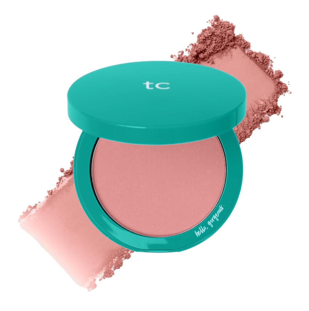 Thrive Causemetics Dream Chaser Reviving Powder Blush, Moisturizing Blush Makeup Essential with Vitamin E for Women, Long Lasting, Lightweight Face Makeup, Vegan, Shade Kim (Peachy Pink Matte)