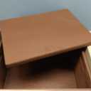 Creative Deco Large Brown Wooden Box Storage with Hinged Lid | 15.8x11.8x9.44in (+-0.5) | Keepsake Decorative Gift Box | Acacia-Like Wood Chest Trunk PRODUCT NOT INTENDED FOR 15 YEARS OR BELOW