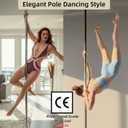 Dance Pole Set -Premium Heavy Duty Height Adjustable 7.38-8.85ft Portable 45mm(1.77") 360Spinning Pole Dancing Pole W/CE Certificate for Home Gym, Removable, 200KGS Capacity