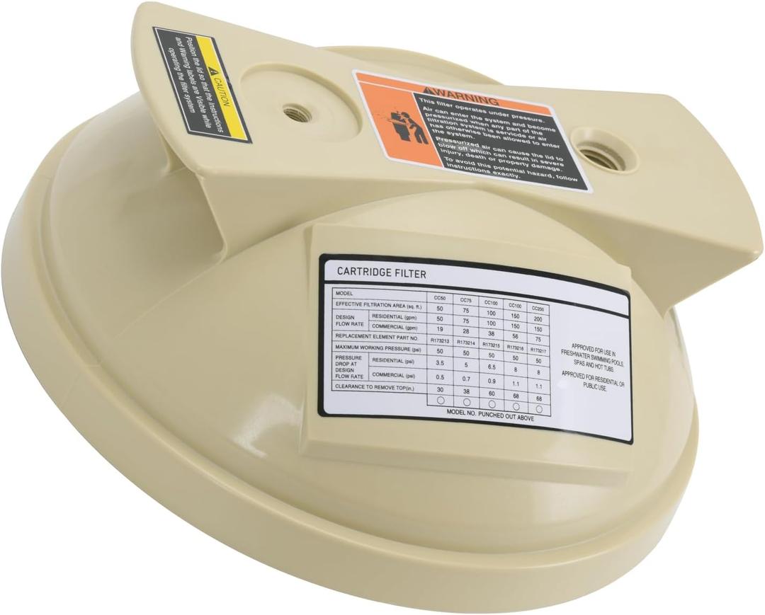 178553 Lid Assembly Replacement Compatible with Pentair Clean & Clear,Predator Pool and Spa Cartridge Filter- Lid Assembly Compatible with 50,100,125 Square Feet Filters (178553)
