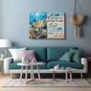 Framed Christian Bible Verse Canvas Wall Art 16x24 Inch for Living Room
