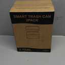 2 Pack 2.7 Gal Bathroom Can with Lid, Automatic Can Small Smart Garbage Can Touchless, Slim Motion Sensor Waterproof Plastic Bins for Bedroom Office Kitchen Toilet (White)