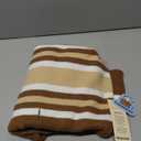 Queenmore Dog Striped Knitted Sweater, Turtleneck Pullover Pet Coat, Dog Winter Clothes with Leash Hole for Small Medium &Large Dogs(Brown,2XL)