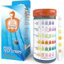 Pool and Hot Tub Test Strips - Medical-Grade Precision 7-1 Pool Test Kit - Testing pH, Free Chlorine(Bromine), Total Alkalinity & Cyanuric Acid & More - Pool Water Test Kit