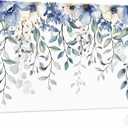 Blue Eucalyptus Leaf Canvas Print Wall Art - Botanical Flowers Leaves Watercolor Floral - Wall Decor Modern Artwork Paintings Pictures for Living Room Stretched and Framed Ready to Hang - 24" x 36"