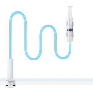 Adjustable Feeding Tube Holder with Telescopic Pole & Bendable Arm Stable IV Rack with Clamp Mount for Enteral Gravity Syringe, Pump Feeding & Travel Use