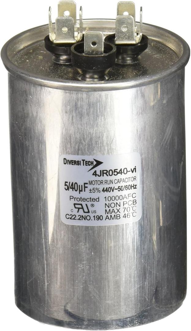 Diversitech 4JR0540 Mtr. Run Cap, Round, 40+5uf 440v (1 Count (Pack of 1))