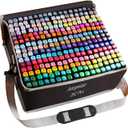 262 Colors Alcohol Markers for Artist Drawing - Dual Tip Art Markers for Adult Coloring Painting Supplies (262 Black Shell)