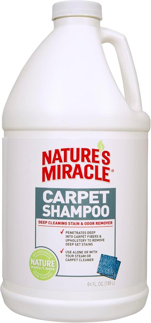 Natures Miracle Carpet Shampoo, Deep-Cleaning Pet Stain And Odor Remover, 64 Ounces (64 Fl Oz (Pack of 1))