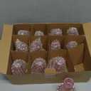 Glass Candle Holder Set of 12, Pink Taper Candle Holders Bulk, Vintage Candlestick Holders, Candle Stick Holder for Table Centerpieces, Wedding & Mother's Day