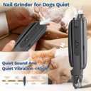 2-in-1 Dog & Cat Nail Clipper with Grinder - Dual Highlight LED Reduce Over-Trimming, Long Battery Cordless USB-C Rechargeable, Safety Lock & Catcher Cap, Quiet Home Grooming for Small Large Pets