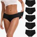 INNERSY Women's Soft & Thin No Show Modal Underwear Quick Dry Panties for Summer 5-Pack S