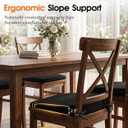 2.5" Memory Foam Dining Chair Cushions 17'' x 16'' Set of 4, Black, 4 Count