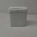 MOPALL Small Bathroom Trash Can with Lid, 2.6 Gallons / 10 L Slim Plastic Garbage Bin with Pop-Up Lid, Mini Waste Basket Can Dog Proof for Kitchen, Bedroom, Office, Laundry, Toilet, Rv, White