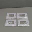 Pure White Classic Beadboard Wall Plates,Light Switch Covers,Electrical Outlet Covers, Switch Plates of Various Combination, Nature Bamboo Fiber Wall plate (1 Gang Decorator 4 Pack)