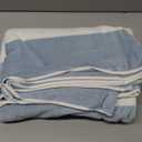 Cotton Oversized Beach Towel - Large 70 x 35 Inch Pool Towel, Smoke Blue Striped Quick Dry Swimming Cabana Towel