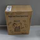 TOPAA Rotary Cheese Grater with Handle Vegetable Shredder with 5 Blades, Round Mando line Slicer and Food Chopper for Kitchen (White)