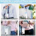 5 x TACOMEGE Phone Tether Tab for iPhone, Cell Phone Lanyard Patch, Phone Strap Replacement Part for All Full Phone Cases (Light Blue)