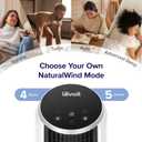 LEVOIT Tower Fan for Bedroom, 90 Oscillating Standing Fan with 28dB Quiet for Sleep, 25ft/s Velocity, 12H Timer, 5 Speeds 4 Modes, Remoter, Bladeless Room Fan for Home, Office, Indoor, 36 inch, White