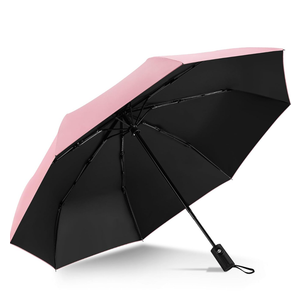 Yoobure Windproof Travel Umbrella - Automatic Umbrellas for Rain, Compact Folding Umbrella with UV Protection, Lightweight Portable Design for Backpack/Walking/Car, Sun & Storm Ready auto coral pink, upf 50+
