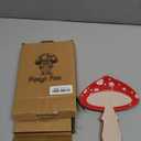 Fungi Fun Ceramic Mushroom Spoon Rest - Whimsical Kitchen Decor for Home, Mushroom Utensil Spatula Holder for Cooktop Surface, Cute and Durable Kitchen Accessories, Cottagecore Decor Red & Cream