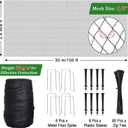 8 X 100 Ft Garden Netting, 5/8in Mesh Heavy Duty Bird Netting for Vegetable, Fruit Trees, Blueberry Bush Protection, Reusable Poultry Netting Against Birds, Deer, Rabbit and Cat, Chicken Coop Net