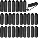WILLBOND 40 Pieces Sponge Hair Rollers Satin Rollers for Hair Soft Curler Flexible Styling Curlers Wave for Hairdressing Styling(0.6 Inch,Black)