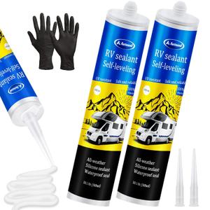 Self-Leveling RV Roof Sealant, Lap Sealant for RV Roofs, RVS Sealants and Caulking  Waterproof & Flexible EPDM, Self Leveling Caulk for Campers, Trailers, Motorhomes-2 Pack