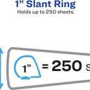Avery Heavy-Duty View 3 Ring Binder, 1" One Touch Slant Rings, Holds 8.5" x 11" Paper, 1 Black Binder (05300)