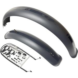Fat Bike Fender Front and Rear Fender Set for Fat Tire Bike Wings Full Coverage Set for E-bike Mountain Bike (GREY, 26 INCH) Fat Bike Fender Front and Rear Fender Set for Fat Tire Bike Wings Full Coverage Set for E-bike Mountain Bike (GREY, 26 INCH)