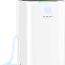 5000 Sq.Ft Dehumidifier for Basement with Drain Hose, PLUSCENT Max 52 Pint/Day Dehumidifiers for Home Bedroom Bathroom, 4 Modes, Smart Humidity Control, Auto Restart, Auto Defrost, 24H Timer