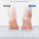 OTHWAY Non Slip Grassy Bathtub Mat : 25.6X13.4 inches Sturdy But Soft Bath Mat_Quick Drain Shower Floor Mat with Soft Bristles for Scrubbing Feet (Clear)