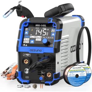 4 in 1 MIG Welder, 110/220V 145A Gas/Flux MIG/Stick/Lift TIG
4 in 1 Gas/Gasless Flux Core MIG/Lift TIG/Stick Welding Machine, Wire Feed Welder with Synergic Control