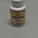 Ashwagandha Capsules, 120 Count (500mg Extract 20:1 Potency) Adaptogen Stress Relief by Double Wood, BBD 01/2027