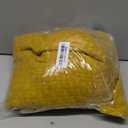 CREVENT Farmhouse Boho Knitted Throw Blanket for Couch Sofa Chair Bed Home Decoration, Soft Warm Cozy Light Weight for Spring Summer Fall (50''X60'' Mustard/Yellow)