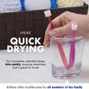 Brilliant Specialty Adult Round Toothbrush for Sensitive Mouths to Support Chemo and Other Sensory Oral Care Needs with Ultra Soft Bristles, Violet, 3 Pack