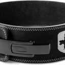 Heavy Duty 10mm Lever Belt for Powerlifting - IPF Approved, 4" Wide, Adjustable Steel Lever Tensioning, Comfort Fit with Suede Lining, Durable Core Support for Heavy Lifting (Medium)