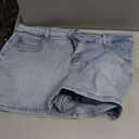 EMMIOL Women Denim Skort Skirt Stretchy Mid Waist Y2K Sexy Mini Skirts Dressy Casual Jean Skorts (Blue, L)
