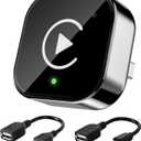 TICARVE 2-in-1 Wireless CarPlay & Android Auto Adapter, Plug & Play CarPlay Wired to Wireless Adapter, Stable Auto-Connect, No Latency, iOS 10+ & Android 11+, USB/USB-C Extension Cable