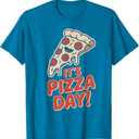 It’s Pizza Day Lovers Party Slice Food Italian Pizzeria Chef T-Shirt,Size Large