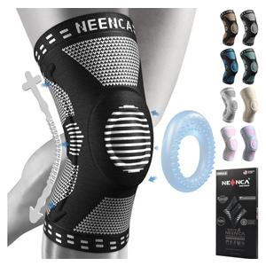 NEENCA Professional Knee Brace for Pain Relief, Medical Knee Support with Patella Pad & Side Stabilizers, Compression Knee Sleeve for Meniscus Tear, ACL, Joint Pain, Runner, Workout (Black, X-Large)
