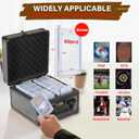 Sports & Collectible Card Storage Case with Dual Compartments + 60 Protective Sleeve Boxes – Portable Organizer for Trading Cards, Memorabilia Display (6"x9"x9")