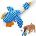 Blue Goose Squeaky Dog Toy  Durable Plush Dog Chew Toy for Aggressive Chewers  Tough, Soft, Interactive Pet Toy for Teething, Training & Anxiety  for Small, Medium & Large Dogs
