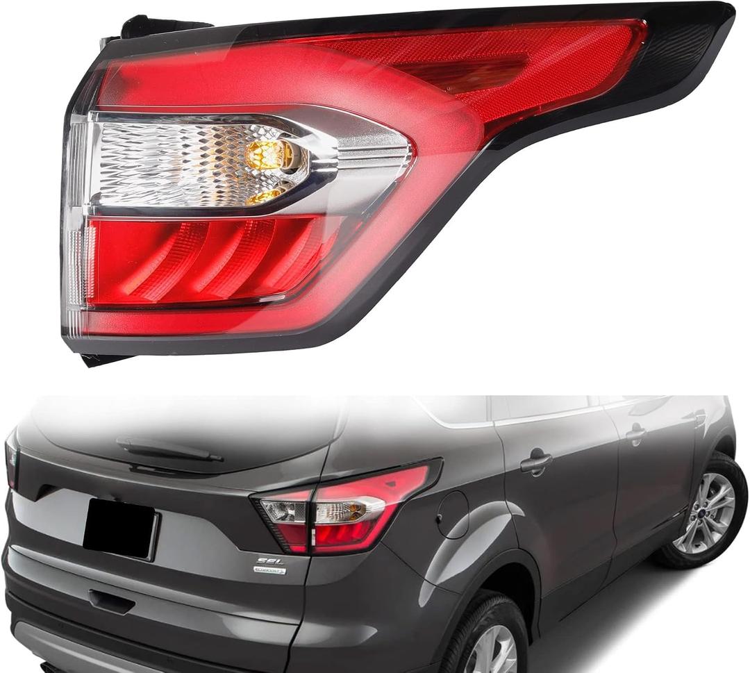 Dasbecan Right Passenger Side Tail Light Assembly with Bulb Compatible with Ford Escape Kuga 2017 2018 2019 Brake Rear Lamp, Right Passenger Side