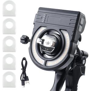 YUZES Paint Gun Light with Charger, 2700K-6500K & 500/250 Lumens LED Light for Paint Guns, Spray Gun Light Attachment for Evenly Spraying and Reduced Rework, Universal Auto Paint Gun Lights